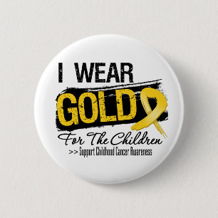 Childhood Cancer Ribbon For The Children 2 Inch Round Button
