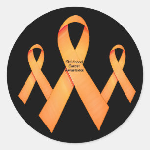 Childhood Cancer Ribbon Round Sticker