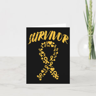 Childhood Cancer Ribbon Survivor Awareness Boys Gi Card