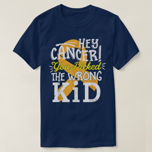 Childhood Cancer Shirt Awareness Survivor Wrong Ki (Design Front)