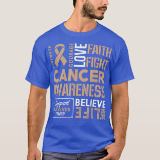 Childhood Cancer Strength, Courage and Faith 1158 T-Shirt
