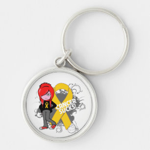 Childhood Cancer Sucks Keychain