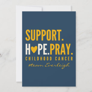 childhood cancer support Custom Invitation Card