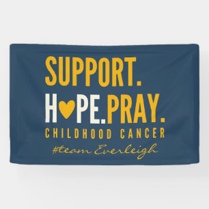 childhood cancer support Custom name Banner Sign