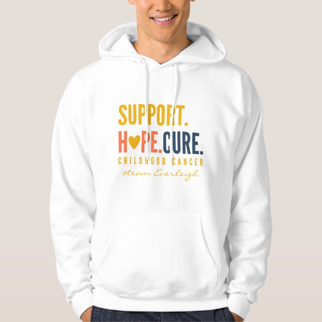 childhood cancer support Custom Pullover Hoodie (Front)
