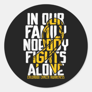 Childhood Cancer Support Family Childhood Cancer A Classic Round Sticker
