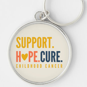 childhood cancer support hope cure Keychain