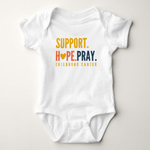 childhood cancer support hope pray Baby Bodysuit