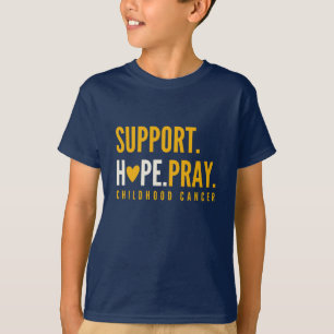 childhood cancer support hope pray Kids T-Shirt