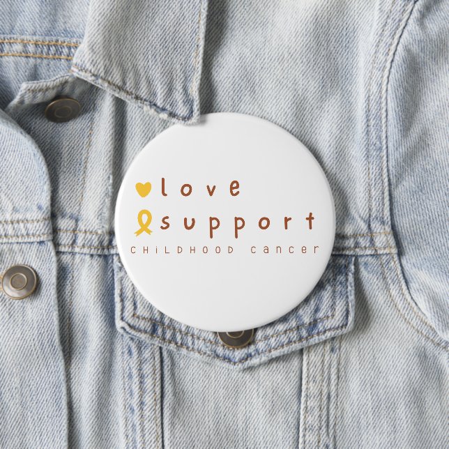 childhood cancer support love Button modern (In Situ)