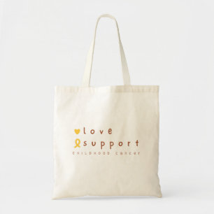 childhood cancer support love Totes Bags gift