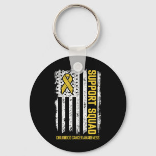 Childhood Cancer Support Squad Childhood Cancer Aw Keychain