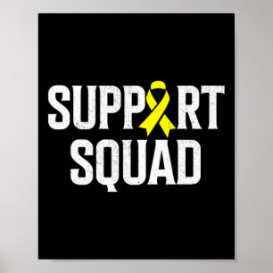 Childhood Cancer Support Squad Gold Ribbon Childho Poster