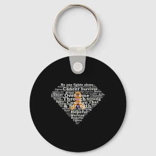 Childhood Cancer Survivor Superhero  Keychain