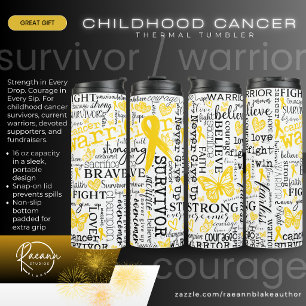 Childhood Cancer Survivor-Warrior Thermal Tumbler