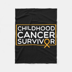 Childhood Cancer Suvivor Childhood Cancer Ribbon A Fleece Blanket