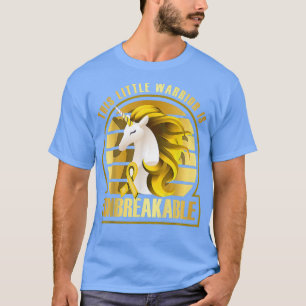 Childhood Cancer Unicorn Warrior Gold Ribbon Child T-Shirt