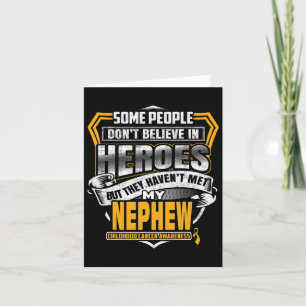 Childhood Cancer Warrior - I Wear Gold For My Neph Card