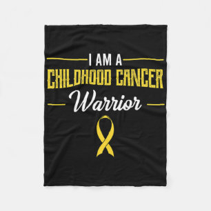 Childhood Cancer Warrior Pediatricians Awareness R Fleece Blanket