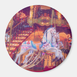 childhood dream - old horse carousel magnet