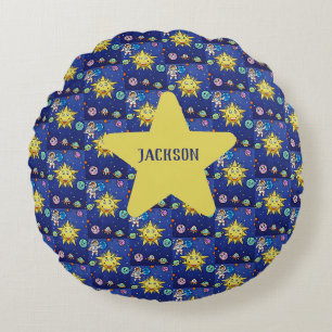 Childhood Dreams Accent Pillow, Round Pillow