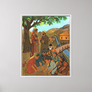 Childhood Echoes – A Moroccan Village Memory Canvas Print