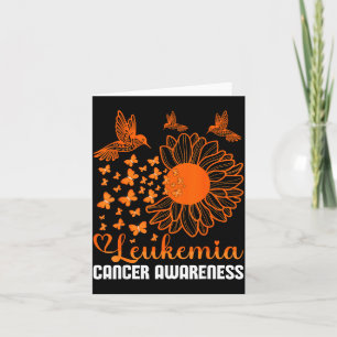 Childhood leukaemia mom fighters orange ribbon card