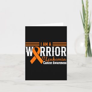 Childhood leukaemia mom fighters orange ribbon card
