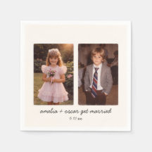 Childhood Photo Wedding Reception Cocktail Party
