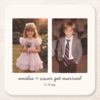 Childhood Photo Wedding Reception Cocktail Party