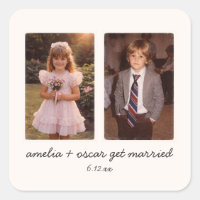 Childhood Photo Wedding Reception Cocktail Party