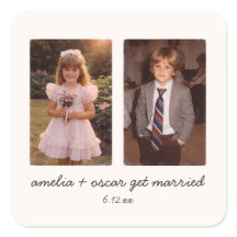 Childhood Photo Wedding Reception Cocktail Party