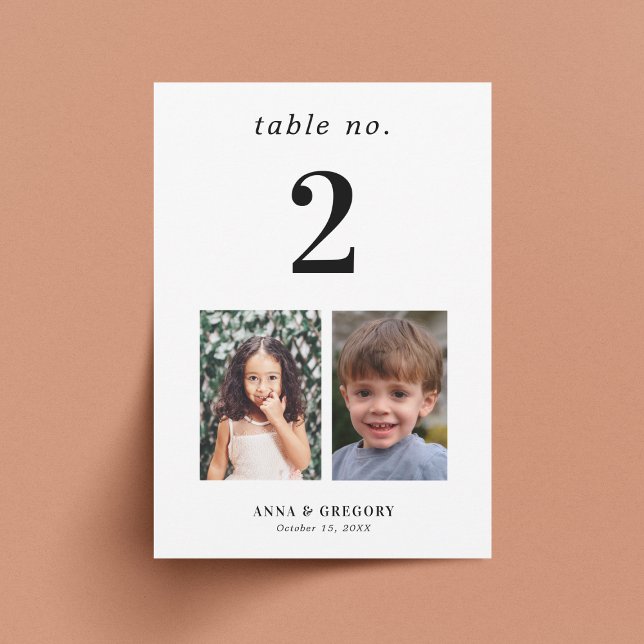 Childhood Photos 5x7 Table Number 2 Wedding (Creator Uploaded)