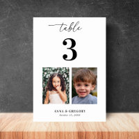 Childhood Pictures Photos Table Number 3 Wedding