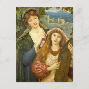 Childhood Saint Cecilia, Maria Spartali Stillman Postcard