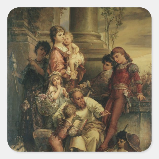 Childhood Square Sticker (Front)