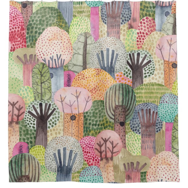 Childish Forest: Cute Watercolor Background. (Front)