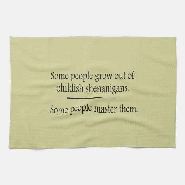 Childish Shenanigans Kitchen Towel (Horizontal)