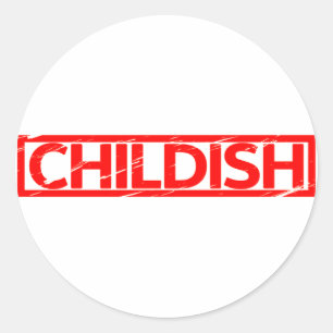 Childish Stamp Classic Round Sticker