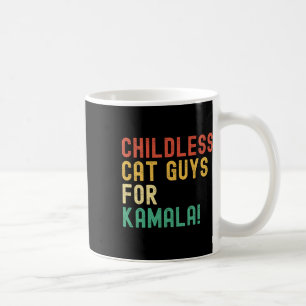 Childless Cat Guys For Kamala Harris 2024 Vintage Coffee Mug