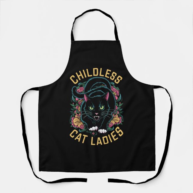 Childless Cat Ladies 2024 Feminist Apron (Front)
