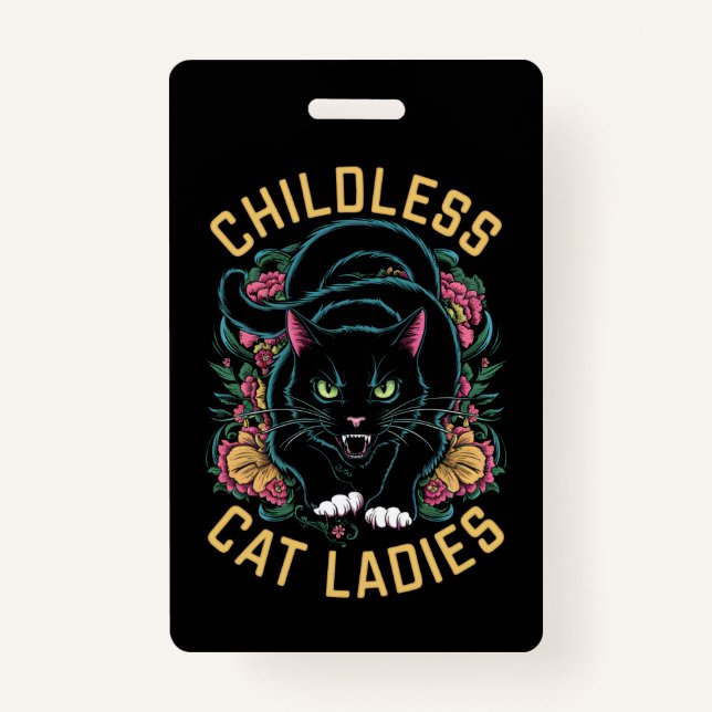 Childless Cat Ladies 2024 Feminist Badge (Front)