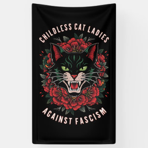 Childless Cat Ladies Against Fascism  Banner