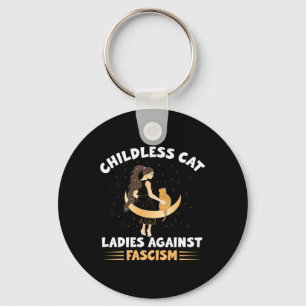 Childless Cat Ladies Against Fascism Childless Cat Keychain