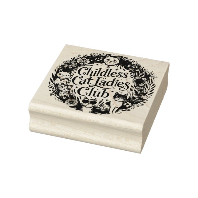 Childless Cat Ladies Club                          Rubber Stamp (Stamp)