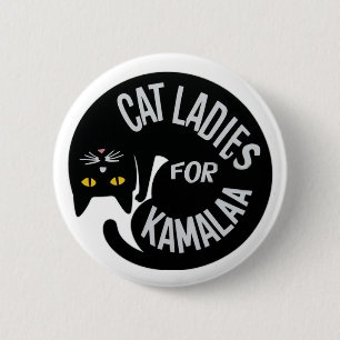 Childless Cat Ladies for Kamala harris 2024 2 Inch Round Button