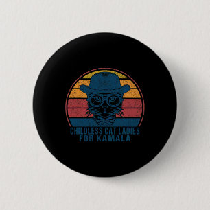 Childless Cat Ladies For Kamala Harris 2024 Electi 2 Inch Round Button