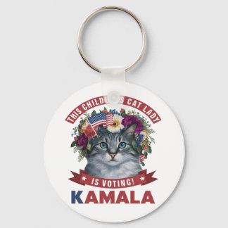 Childless Cat Ladies for kamala harris  Keychain