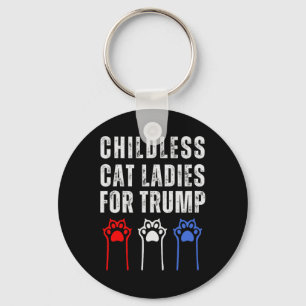 Childless Cat Ladies For Trump Republican Voter Keychain