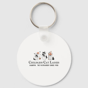 Childless Cat Ladies Hauntin The Patriarchy Kamala Keychain